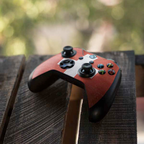 Switzerland Flag Distressed Xbox One S Controller Skin